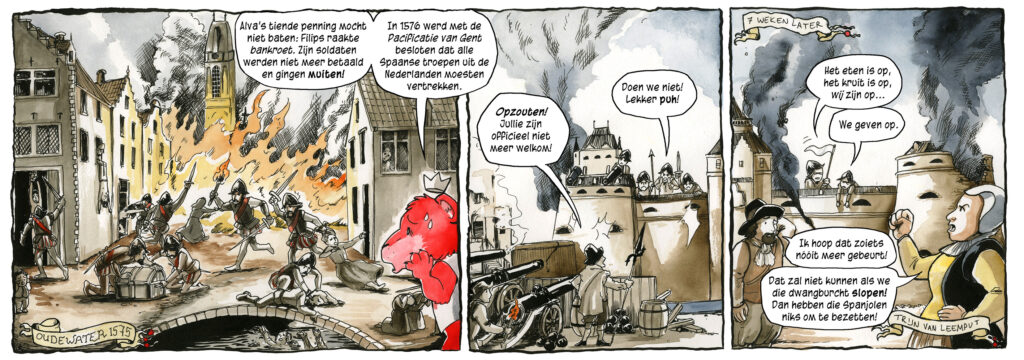 Strook uit de strip voor de Stichtse Landbrief