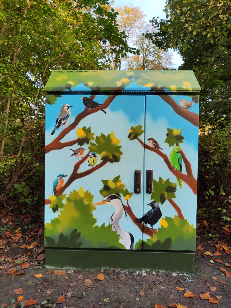 street art wilhelminapark Utrecht Milou van Montfort stroomkast beschilderd