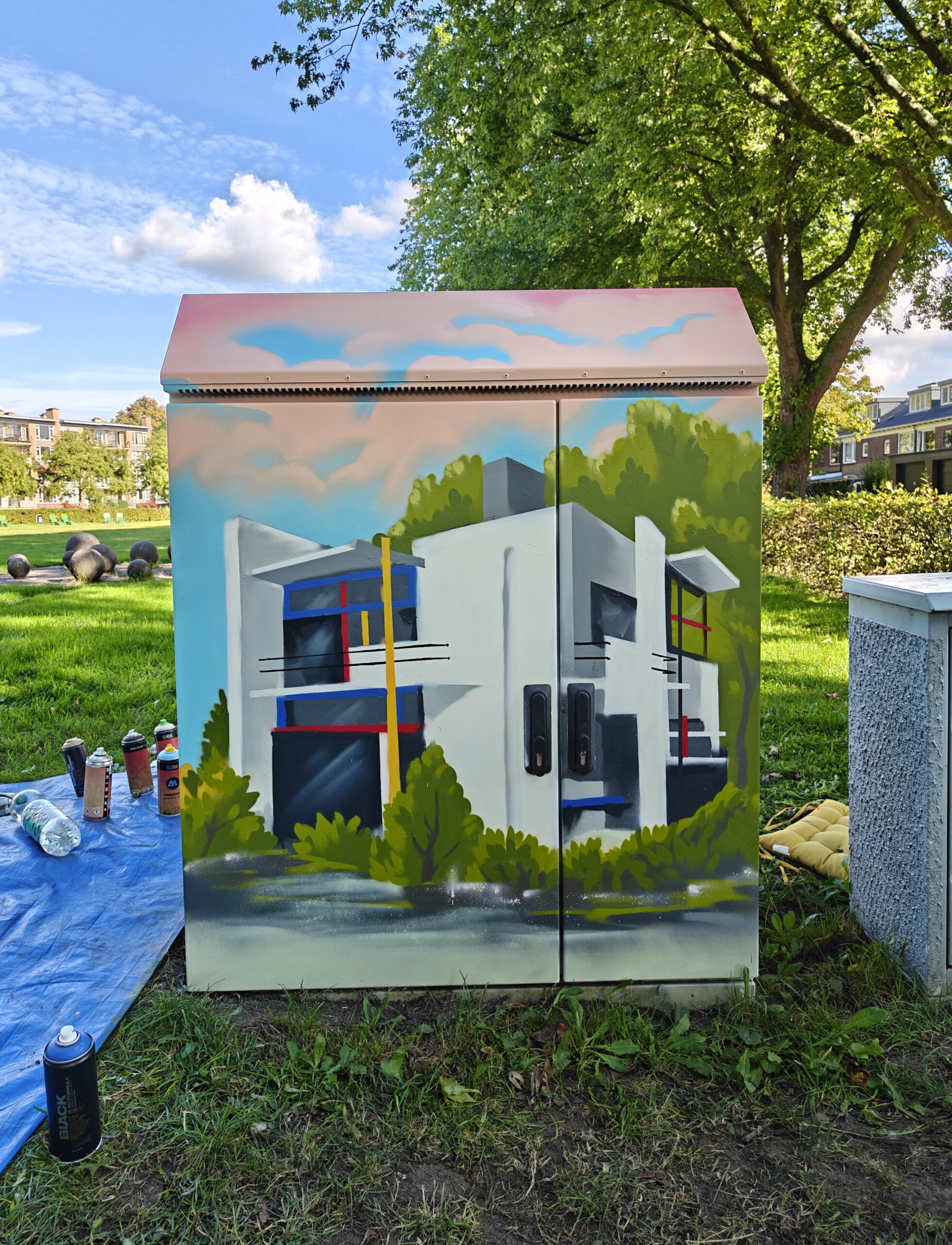 street art tolsteeg Utrecht Milou van Montfort stroomkast beschilderd