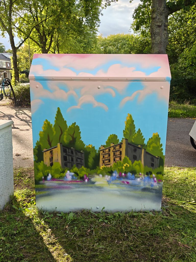 street art tolsteeg Utrecht Milou van Montfort stroomkast beschilderd