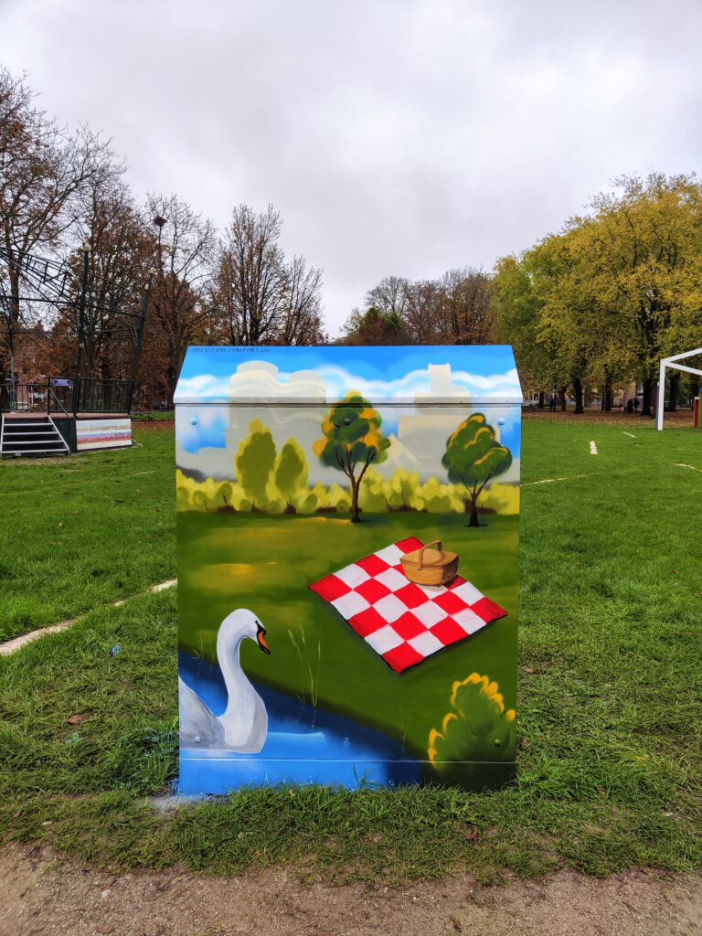 street art lepelenburg Utrecht Milou van Montfort stroomkast beschilderd