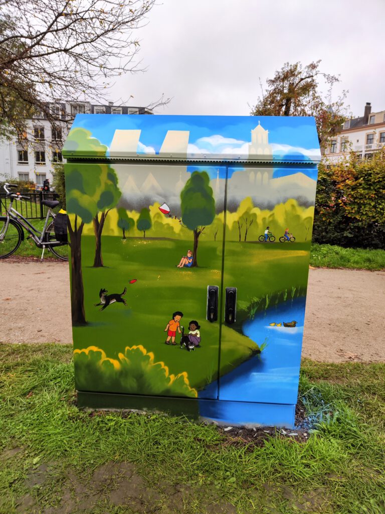 street art lepelenburg Utrecht Milou van Montfort stroomkast beschilderd
